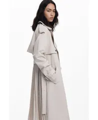 デジグアル レディース アウター ジャケット・ブルゾン プリーツ コート Desigual Womens Pleated back trench coat Medium beige ベージュのサムネイル
