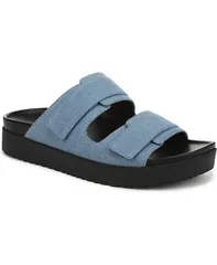 バイオニック レディース シューズ パンプス サンダル Vionic Womens Riviera Slide Sandals Medium denim fabric デニムのサムネイル
