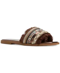 アルド レディース シューズ サンダル ALDO Womens Coralya Embellished Flat Sandals Cognac Wovenのサムネイル