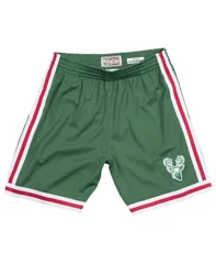 ミッチェルネス メンズ ボトムス ハーフパンツ・ショーツ ショートパンツ Mitchell Ness Mens Milwaukee Buckswingman Shorts GreenWhiteRedのサムネイル