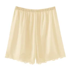 ペチパンツ レディース ペチコート ショート インナーパンツ ナイロンサテン 下着 レース 透け防止 股擦れ防止 静電気防止 サラサラ 可愛い 大きいサイズrs-065のサムネイル