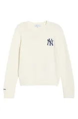 スポーティ アンド リッチ レディース アウター パーカー・スウェット クルーネック セーター Sporty Richeritage Yankeeserif Crewneck Sweater Ecruのサムネイル