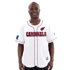 スターター メンズ トップス シャツ ジャージー MensStarter White Arizona Cardinals Relay FullButton Baseball Jersey Whiteのサムネイル