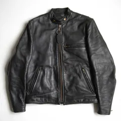 【美品】 VANSON 【MODEL B シングルライダースジャケット】40 レザー ライナー付き USA製 バンソン 26060870のサムネイル