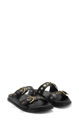 マンゴ レディース シューズ サンダル MANGO Buckle Slide Sandal Black ブラックのサムネイル