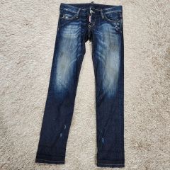 DSQUARED2 ダークブルー スキニーデニム ジッパー付き - メルカリ