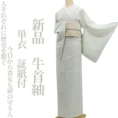 【新品・夏牛首紬】単衣 着物 正絹 仕付け糸付 証紙付 tomihisa“人それぞれに歴史を繋ぐ今日から貴女も絣の守り人”6591のサムネイル
