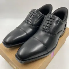 【美品】Foxsense ビジネスシューズ ブラック 27cm メンズ 紳士靴 クッション性 立ったまま履ける 通勤【MY0626】のサムネイル