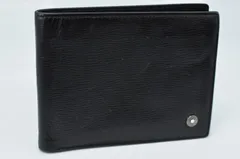 MONTBLANC モンブラン 二つ折り財布 札入れ レザー コンパクト ブラック 黒  メンズ 男性のサムネイル