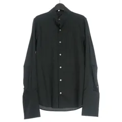 アンドゥムルメステール ANN DEMEULEMEESTER 23AW Reynard リバースカラー スタンダードシャツ 長袖 44 ブラック 黒 2302-M-SH18-FA028-099 国内正規のサムネイル