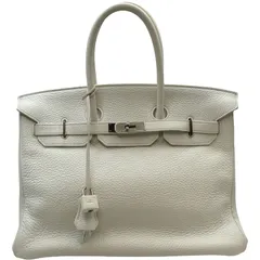 エルメス HERMES バーキン35 □O刻印 ホワイト シルバー金具 トリヨン レディース ハンドバッグのサムネイル