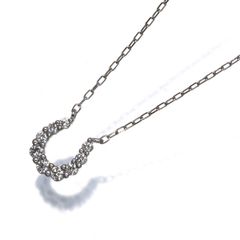 4℃ K18WG ダイヤモンド ホースシュー ネックレス - メルカリ
