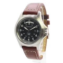 ハミルトン H644510 カーキ キング デイデイト クオーツ ステンレススチール レザー ブラウン ブラック シルバー 腕時計 HAMILTON（中古）のサムネイル