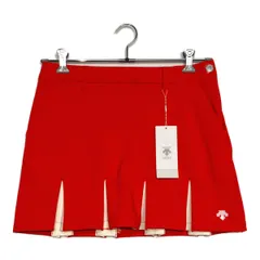 未使用品 レディース デサントゴルフ DESCENTE GOLF スカート L 赤 レッド プリーツ 裏起毛 訳ありのサムネイル