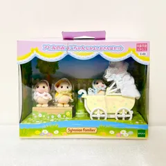 【新品未開封】 シルバニアファミリー アヒルのみつごちゃん なかよしおさんぽセット 赤ちゃん ベビーカーのサムネイル