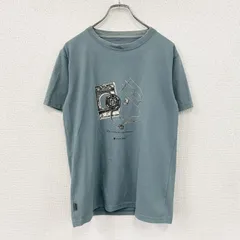 snow peak　スノーピーク　半袖プリントTシャツ　青　ブルー　Sサイズ 　古着のサムネイル