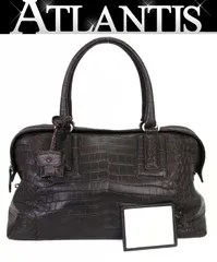 【在庫処分大セール】ボッテガ・ヴェネタ BOTTEGA VENETA ハンドバッグ ボストンバッグ クロコダイル ブラウン 【71286】のサムネイル