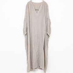 evam eva/エヴァムエヴァ コットンシルクギャザーポンチョワンピース F