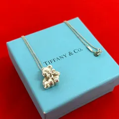 極 美品 TIFFANY&Co. ティファニー テディベア ネックレス シルバー925 ペンダント チョーカー アクセサリー シルバー 91939のサムネイル