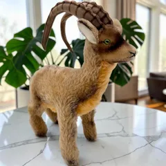 送料無料★シュタイフ★Rocky Capricorn Goat 28cm★山羊のロッキー/希少/大サイズ★ビンテージ/アンティーク★Steiff/STEIFFのサムネイル
