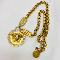 S【中古】ヴェルサーチ メドューサ ラインストーン クリスタル ネックレス レディース アクセサリーのサムネイル