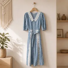 maje マージュ レース 刺繍 ロング ONE PIECE 34サイズのサムネイル