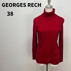 GEORGES RECH タートルネックニット 38 レッド 赤 レディース 良品 秋冬 重ね着【m224】のサムネイル