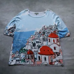 00's JOSEPH A. Santorini Scenic Summer Knit Top L Y2K ストリート デザイン系 セレクト系のサムネイル