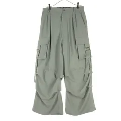 美品 HARE ハレ ミモレ丈 ハーフパンツ切替 ロングパンツ M グレー サイドベルト リベット メンズ 古着のサムネイル