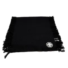 【楠本質店/元住吉】トリーバーチ　Tory Burch　ロゴ　マフラー　ブラック　黒　41300　ウール100％のサムネイル