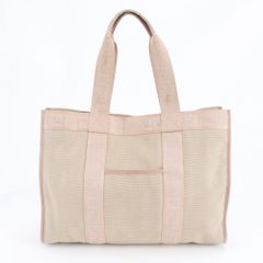 PRADA カナパ トートバッグ 三角ロゴ ベージュ ピンク 袋・カード付