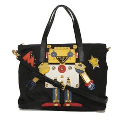 PRADA プラダ テスート ロボット アップリケ トート サフィアーノ