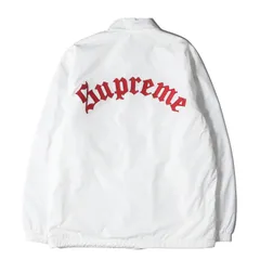 Supreme シュプリーム ジャケット ホワイト 白 サイズ:M  オールドイングリッシュロゴ 裏ボア コーチジャケット Old English Coaches Jacket アウター ブルゾン 上着【メンズ】【中古】のサムネイル