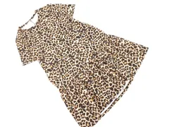 ZARA TRF ザラ トラファ ヒョウ柄 切替 ワンピース sizeM/黒ｘベージュ ■◆ レディースのサムネイル