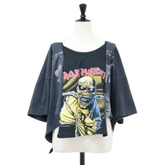 77circa ナナナナサーカ Tシャツ ブラック 黒 サイズ:FREE  リメイク 半袖 Tシャツ カットソー ラウンドネック ハーフスリーブ パッチワーク ワイド トップス 【レディース】【中古】のサムネイル