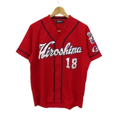 デサント 半袖シャツ トップス 広島 カープ ユニフォーム 野球 70周年 森下 メンズ Mサイズ レッド DESCENTE 【中古】のサムネイル