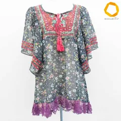 アズノウアズ AS KNOW AS ANY WEAR チュニック トップス 半袖 花柄 総柄 レース 刺繍 レディース [a1018138]のサムネイル