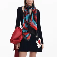 デシグアル Desigual 長方形スカーフ フラール（カラフルフラワー）のサムネイル