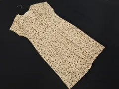 新品 MICHEL KLEIN ミッシェルクラン 総柄 ウエストタック 半袖 ワンピース size40/ライトベージュ ■◆ レディースのサムネイル