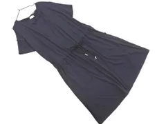 MACKINTOSH PHILOSOPHY マッキントッシュフィロソフィー ウエストギャザー 半袖 ワンピース size36/濃紺 ■◆ レディースのサムネイル