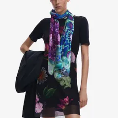 デシグアル Desigual 長方形スカーフ フラール（カラフルフラワー）のサムネイル