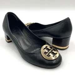 トリーバーチ パンプス 24cm レザー ブラック ゴールド金具 TORY BURCHのサムネイル