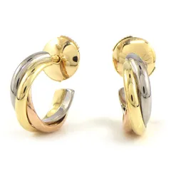  カルティエ Cartier ピアス トリニティ フープ スリーカラー K18PG K18WG K18YG 【中古】のサムネイル