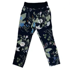 GUCCI グッチ フローラルプリント パンツ ボトムス 花柄 シルク ブラック (サイズ38) 洗練 上質 高級感 エレガント スタイリッシュ 定番 快適のサムネイル