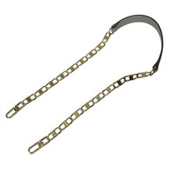 美品 DELVAUX デルヴォー メタル チェーン ショルダー ストラップ バッグ アクセサリー DLAN0036AAM010DPA レザー アイボリー ゴールド 上品 エレガント 高級感 人気 定番