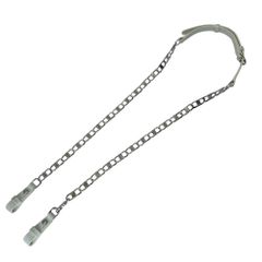 美品 DELVAUX デルヴォー メタル チェーン ショルダー ストラップ バッグ アクセサリー DLAN0017BZI085YDO レザー ホワイト シルバー 上品 エレガント 高級感