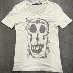 希少 Archive 00s NO.ID ノーアイディー スカルプリントTシャツ Uネック ホワイト 白 Y2Kのサムネイル