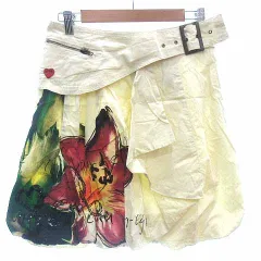 デシグアル Desigual バルーンスカート ミニ 総柄 EUR36 S アイボリー 白 ホワイト /YKのサムネイル