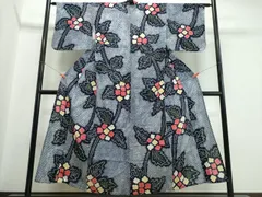 平和屋着物∴夏物　浴衣　有松鳴海絞り　枝牡丹　綿　逸品　CABJ0108ngのサムネイル