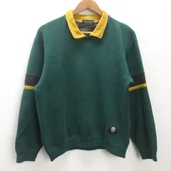 K■80-90s■マックレガー/McGREGOR 衿付き スウェットシャツ トレーナー ヴィンテージ【M】緑/MENS■64【中古】のサムネイル